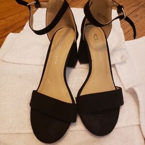 CL by Laundry Black Chunky Heel